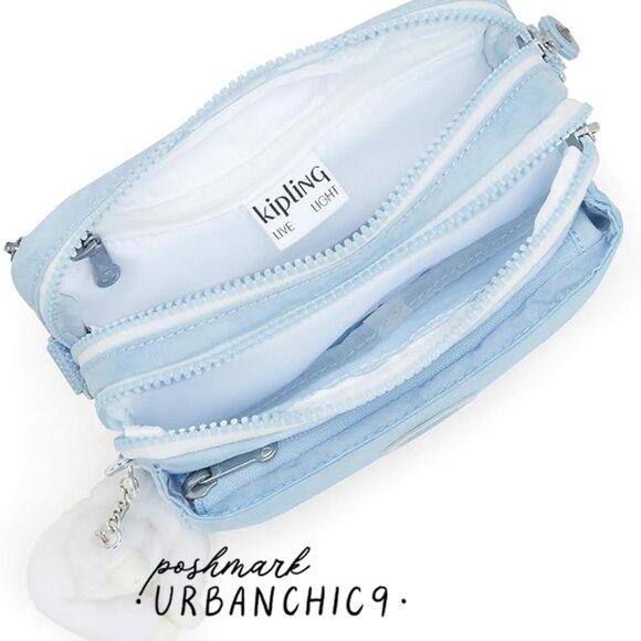 NWT KIPLING Abanu Multi Convertible Crossbody Bag - Frost Blue - Picture 6 of 13
